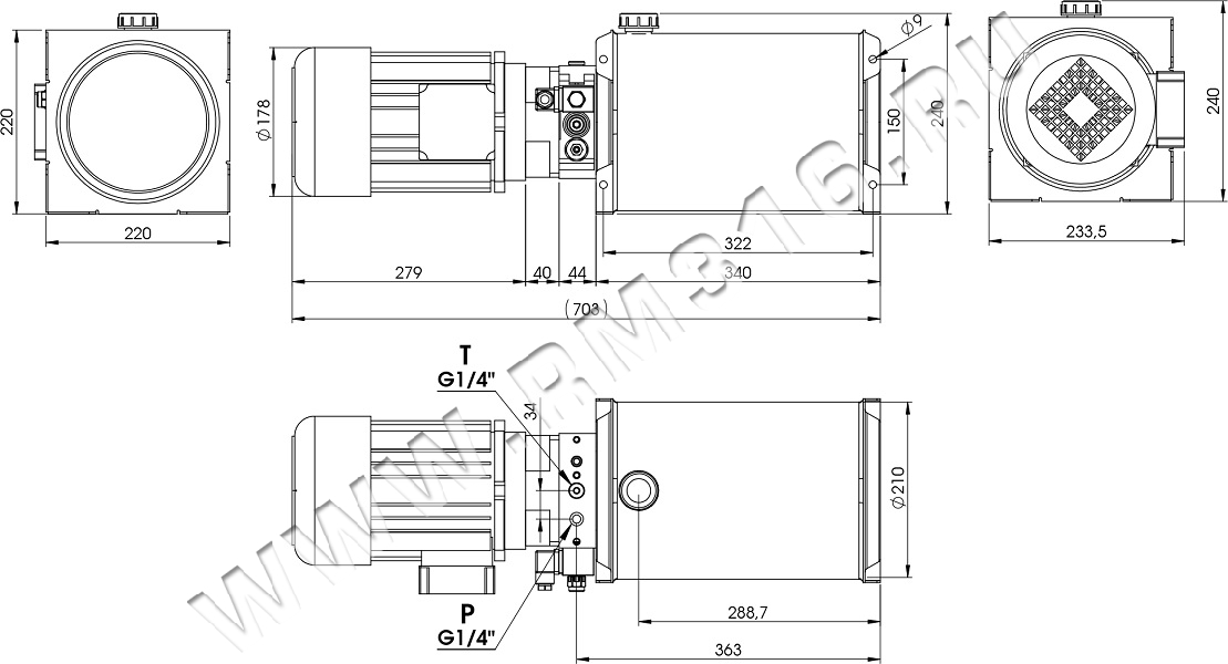 Насосная маслостанция высокого давления (компактная) Tecfluid